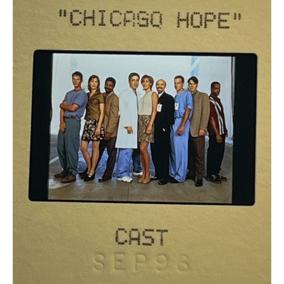 Chicago Hope Original 35MM Press Kit Slide Cast Photo Mark Harmon Tom Gibson - Picture 1 of 4